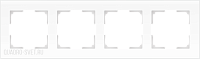 Рамка на 4 поста (белый матовый) Werkel WL01-Frame-04