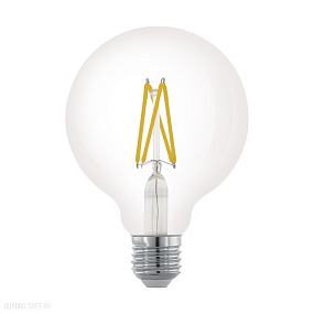 Лампа светодиодная филаментная диммируемая G95, 6W (E27), 2700K, 806lm, прозрачный EGLO LM_LED_E27 1
