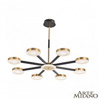 Потолочная светодиодная люстра Arte Milano 272079/8 BK/GD