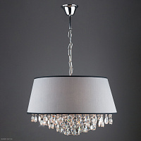 Подвесная люстра с абажурами Eurosvet Opera 10092/5 хром/прозрачный хрусталь Strotskis