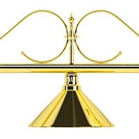 Бильярдный светильник на пять плафонов «Classic» (витая золотистая штанга, золотистый плафон D35см) 75.007.05.0