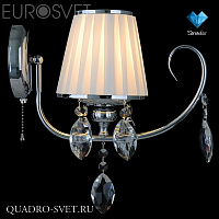 Бра EUROSVET 10021 10021/1 хром/прозрачный хрусталь Strotskis