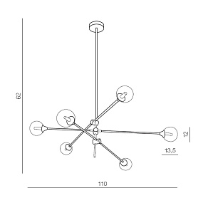 Люстра потолочная Azzardo Solen 6 AZ4700
