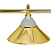 Бильярдный светильник на три плафона «Jazz» (золотистая штанга, золотистый плафон D38см) 75.025.03.0