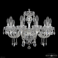 Хрустальная подвесная люстра Bohemia IVELE Crystal 5417/10/195 Ni Clear/M-1F