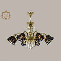 Хрустальная подвесная люстра Bohemia Art Classic 31.31.8.NV215IV.150SP.G.Sp.Amber.Blue.1B