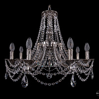 Литая подвесная люстра с хрусталем Bohemia IVELE Crystal 1771/8/220/C/NB