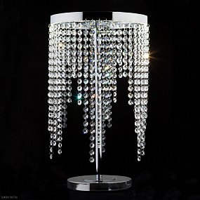 Светодиодная настольная лампа с хрусталем Eurosvet Royal 80412/1 хром