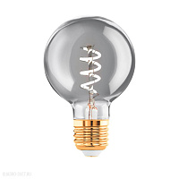 Лампа светодиодная G60, 1x4W(E27), 100lm, 2000K, дымчатый EGLO LM_LED_E27 110195