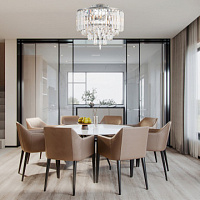 Потолочная хрустальная люстра Arte Milano 375509/6/40/390 CR