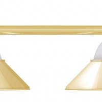Бильярдный светильник на шесть плафонов «Jazz» (золотистая штанга, золотистый плафон D38см) 75.025.06.0