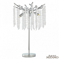 Настольная лампа с хрусталем Arte Milano 234011/H560/3/A Cr