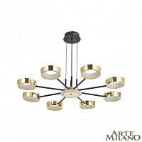 Подвесная светодиодная люстра Arte Milano 271079/8 BK/GD