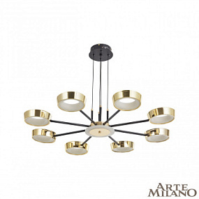 Подвесная светодиодная люстра Arte Milano 271079/8 BK/GD
