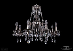 Литая подвесная люстра с хрусталем Bohemia IVELE Crystal 1771/8/220/A/NB