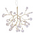 Подвесная люстра Crystal Lux EVITA SP36 GOLD/TRANSPARENT