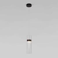 Подвесной светодиодный светильник Eurosvet Lumen 50244/1 LED черный/прозрачный