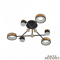 Потолочная светодиодная люстра Arte Milano 271040/6 BK/GD