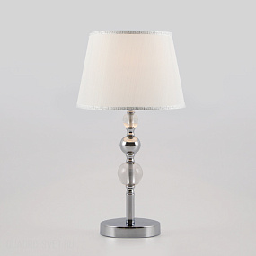 Настольная лампа с абажуром Eurosvet Sortino 01071/1 хром