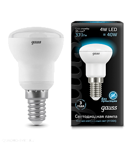 Лампа LED Gauss Рефлекторная 4 Вт E14 4100K 220В 106001204