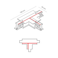 Коннектор T-образный правый 1 для 3-фазного шинопровода Nowodvorski Ctls Power 8245
