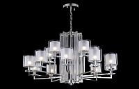 Большая люстра Crystal Lux NICOLAS SP-PL10+5 NICKEL/WHITE
