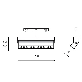 Трековый LED светильник для магнитного трека Azzardo Sonya Track Magnetic AZ4844