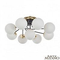 Потолочная люстра Arte Milano 276408/8+1 BK/GD