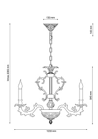 Большая люстра LUCIA TUCCI FIRENZE 1780.30.3 antique gold