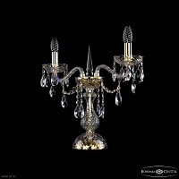 Настольная лампа с хрусталем Bohemia IVELE Crystal 1415L/2/141-39 G
