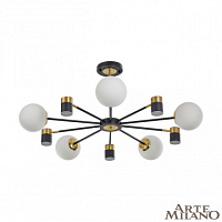 Потолочная светодиодная люстра Arte Milano 274802/10 BK/GD