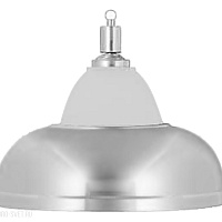 Бильярдный светильник на один плафон «Crown» (серебристая чашка, серебристый плафон D38см) 75.015.01.0