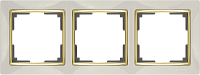 Рамка на 3 поста (слоновая кость/золото) Werkel WL03-Frame-03-ivory-GD