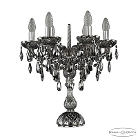 Настольная лампа с хрусталем Bohemia IVELE Crystal 1415L/6/141-47 Ni M781