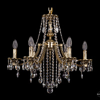 Литая подвесная люстра с хрусталем Bohemia IVELE Crystal 1771/6/190/B/GB