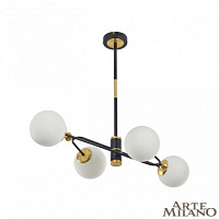 Потолочная люстра Arte Milano 272708/4 BK/GD
