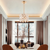 Подвесной светильник с хрусталем Arte Milano 377019/1/300/200 GD