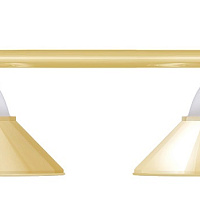 Бильярдный светильник на четыре плафона «Jazz» (золотистая штанга, золотистый плафон D38см) 75.025.04.0