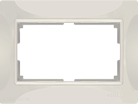 Рамка для двойной розетки (слоновая кость, basic) Werkel WL03-Frame-01-DBL-ivory