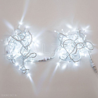 Гирлянда (Нить) ALEDUS 10 м, белый провод, ПВХ, белый, с мерцанием S-WP-10M-W/F