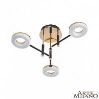 Потолочная светодиодная люстра Arte Milano 272999/3 BK/GD