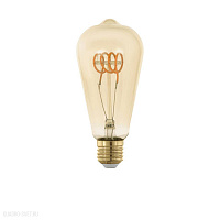 Лампа светодиодная ST64, 5W(E27), 350lm, 2200K янтарный, день-ночь EGLO LM_LED_E27 11887
