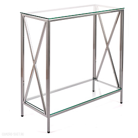 Консольный столик с полкой в прихожую AllConsoles  1033-CS clear