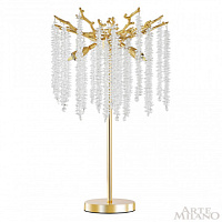 Настольная лампа с хрусталем Arte Milano 234011/H560/3/A Gd