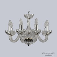 Хрустальная подвесная люстра Bohemia IVELE Crystal 1310/8/165 Ni Cl/Clear/M-1H