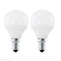 Лампа светодиодная P45, 2х4W (Е14), 3000K, 320lm, 2шт. в комплекте EGLO LM_LED_E14 10775