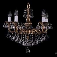 Литая подвесная люстра с хрусталем Bohemia IVELE Crystal 1701/5/181/B/FP/Balls