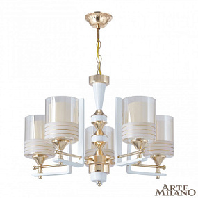Подвесная люстра Arte Milano 306087/5 Wh/Gd