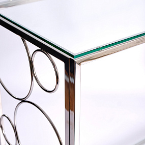 Консольный столик с полкой в прихожую AllConsoles  2031-CC clear