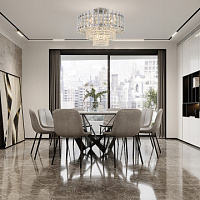 Потолочная хрустальная люстра Arte Milano 376109/6/30/390 CR